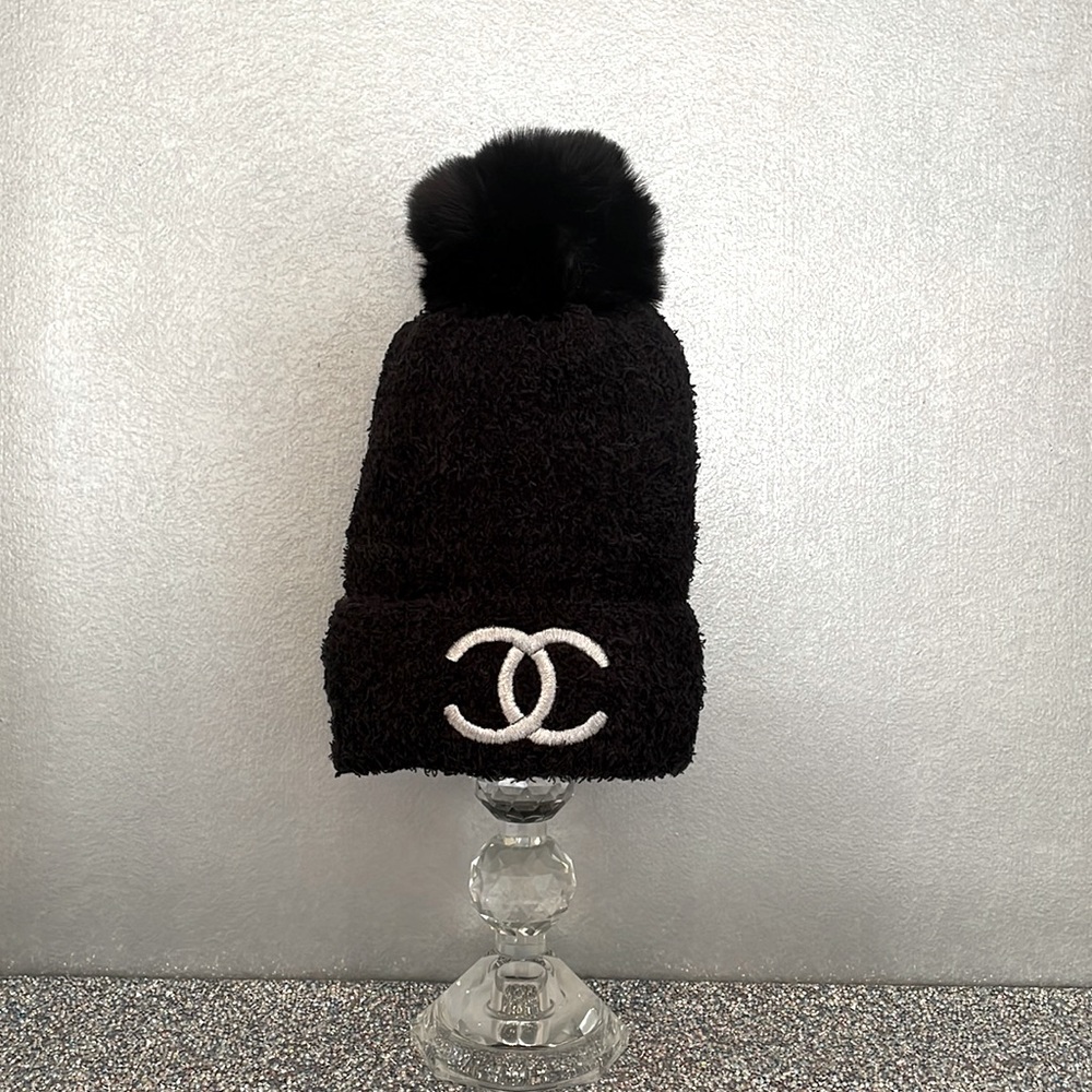 INSPIRED METALLIC EMBROIDERED BEANIE